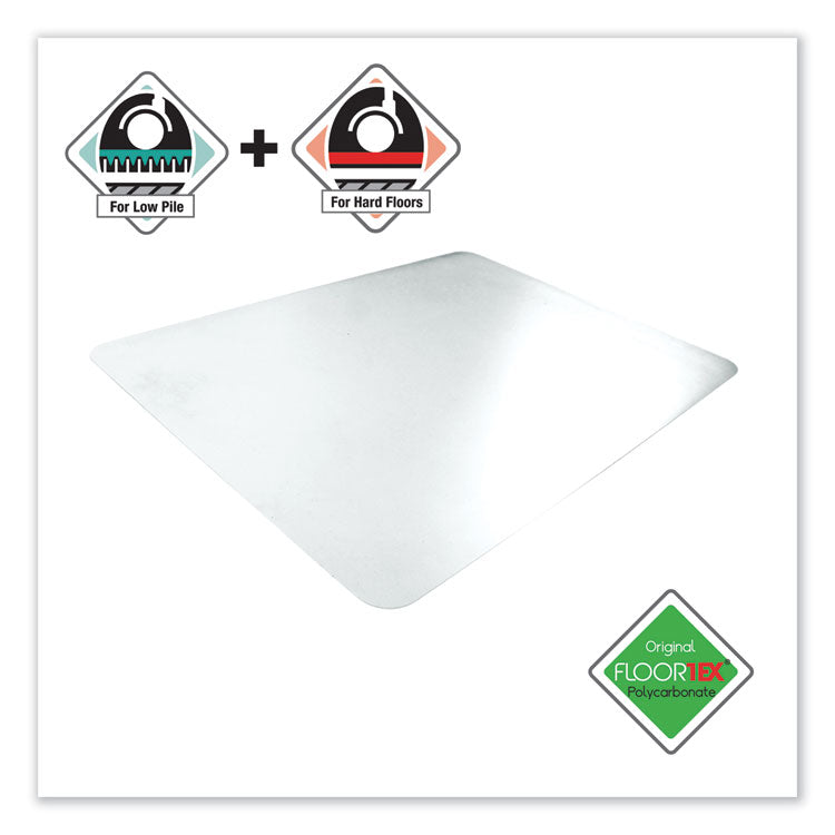 Floortex® Cleartex Unomat Anti-Slip Chair Mat for Hard Floors/Flat Pile Carpets, 35 x 47, Clear (FLREC128920ERA) Each