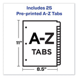 Avery® Preprinted Laminated Tab Dividers with Copper Reinforced Holes, 25-Tab, A to Z, 11 x 8.5, Buff, 1 Set (AVE24280)