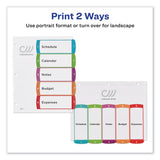 Avery® Customizable TOC Ready Index Multicolor Tab Dividers, 5-Tab, 1 to 5, 11 x 8.5, White, Contemporary Color Tabs, 1 Set (AVE11840) 1 Set