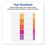 Avery® Customizable TOC Ready Index Multicolor Tab Dividers, Uncollated, 5-Tab, 1 to 5, 11 x 8.5, White, 24 Sets (AVE11167)