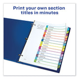 Avery® Customizable TOC Ready Index Multicolor Tab Dividers, 15-Tab, 1 to 15, 11 x 8.5, White, Contemporary Color Tabs, 1 Set (AVE11845) Set of 15