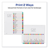 Avery® Customizable TOC Ready Index Multicolor Tab Dividers, 26-Tab, A to Z, 11 x 8.5, White, Contemporary Color Tabs, 1 Set (AVE11844) Set of 26