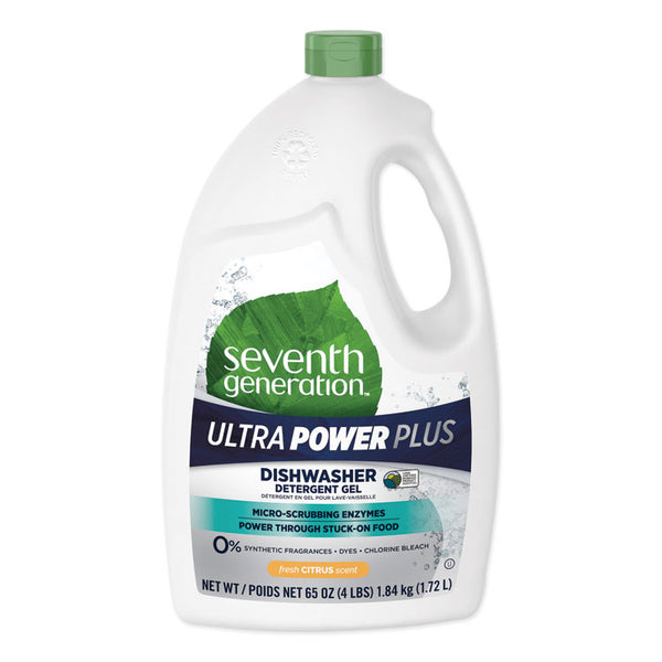 Seventh Generation® Natural Auto Dishwasher Gel, Ultra Power Plus, Fresh Citrus, 65 oz Bottle, 6/CT (SEV22929CT)