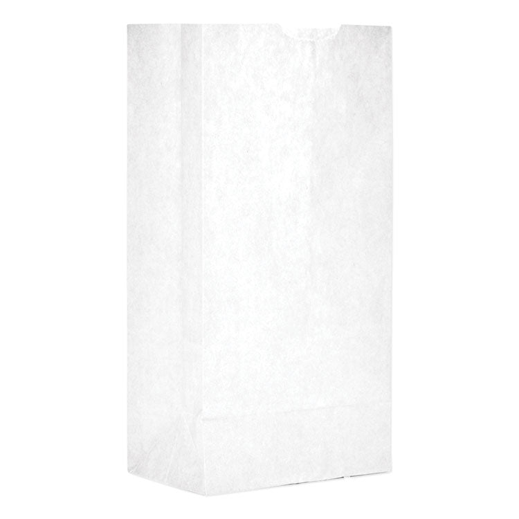General Grocery Paper Bags, 30 lb Capacity, #4, 5" x 3.33" x 9.75", White, 500 Bags (BAGGW4500)