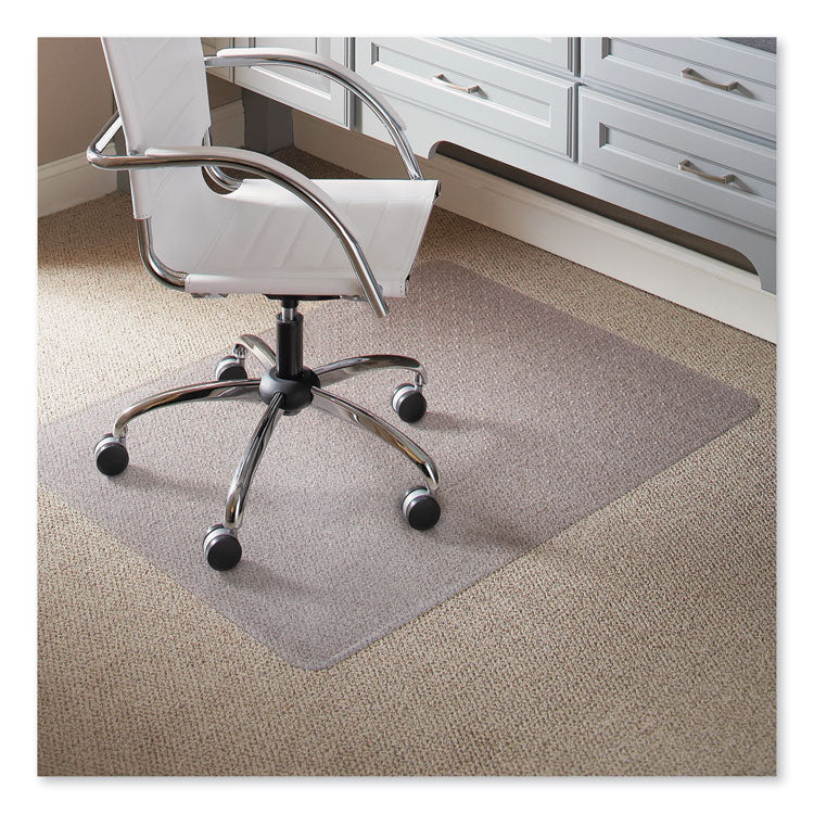 ES Robbins® EverLife Light Use Chair Mat for Flat to Low Pile Carpet, Rectangular, 46 x 60, Clear (ESR120321)