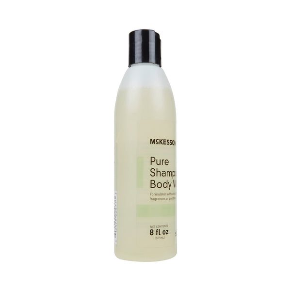 McKesson Pure Shampoo and Body Wash 8 oz. Flip Top Bottle Unscented (1081635_EA) 1/EA