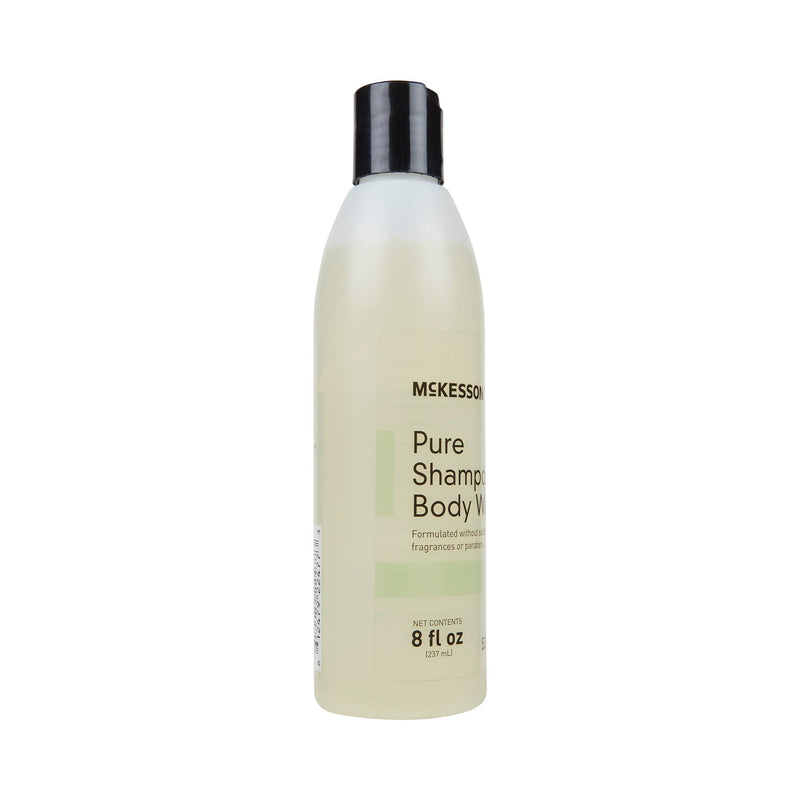 McKesson Pure Shampoo and Body Wash 8 oz. Flip Top Bottle Unscented (1081635_CS) 48/CS