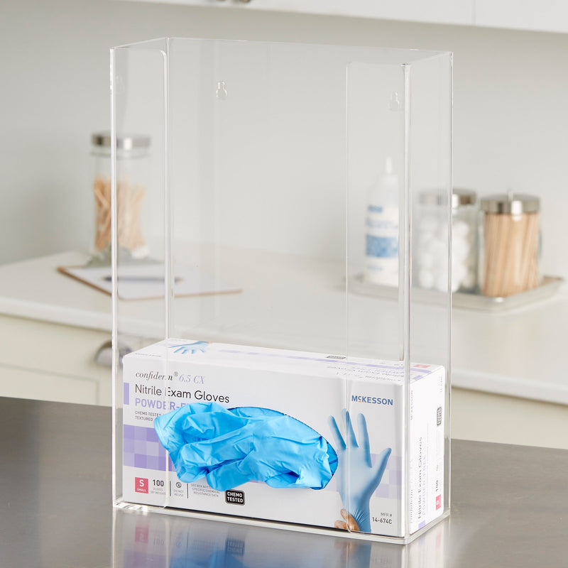 McKesson Glove Box Holder Horizontal Mounted 3-Box Capacity Clear 4-1/4 X 11 X 16 Inch Plastic (883765_EA) 1/EA