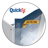 Stride QuickFit Landscape Spreadsheet Round Ring View Binder, 3 Rings, 1.5" Capacity, 11 x 8.5, White (STW97120)