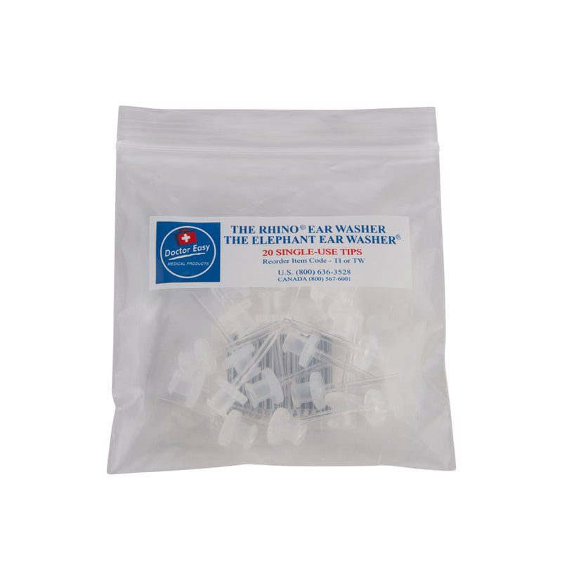 Doctor Easy Ear Wash System Tips For Rhino and Elephant Ear Washer (461134_PK) 20/PK