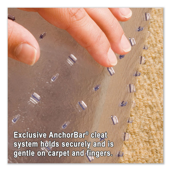 ES Robbins® EverLife Intensive Use Chair Mat for High Pile Carpet, Rectangular with Lip, 36 x 48, Clear (ESR124054)