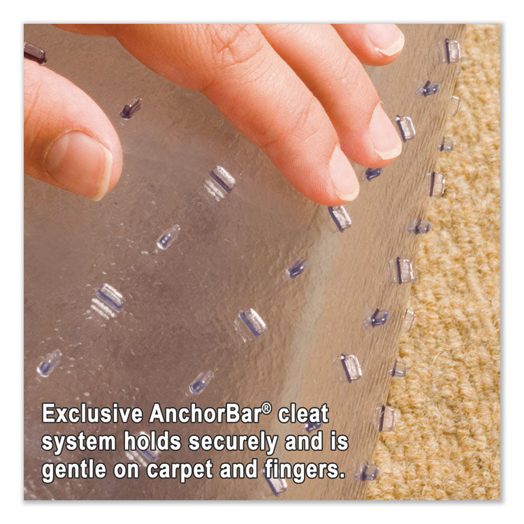 ES Robbins® EverLife Moderate Use Chair Mat for Low Pile Carpet, Rectangular with Lip, 36 x 48, Clear (ESR128073)