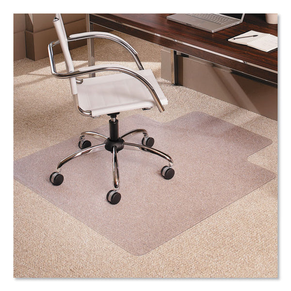 ES Robbins® EverLife Moderate Use Chair Mat for Low Pile Carpet, Rectangular with Lip, 45 x 53, Clear (ESR128173)