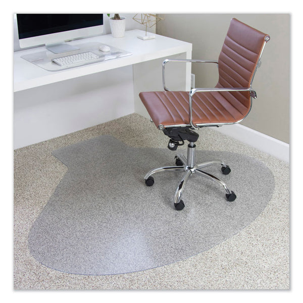 ES Robbins® EverLife Chair Mats for Medium Pile Carpet, Contour,  66 x 60, Clear (ESR122775)