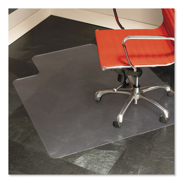 ES Robbins® EverLife Chair Mat for Hard Floors, Heavy Use, Rectangular with Lip, 45 x 53, Clear (ESR132123)