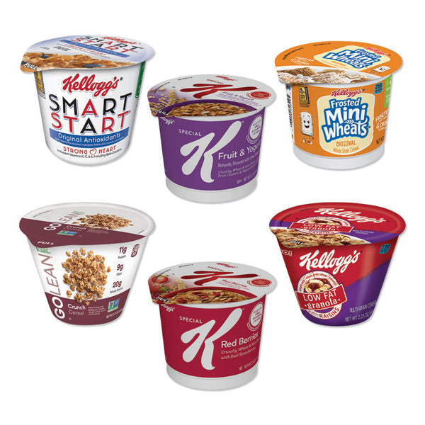 Kellogg's® Breakfast Cereal - Single Serve, Classic Wellness Assortment, 2.2 oz Cup, 60/Carton (KEB5X0404) Case of 60