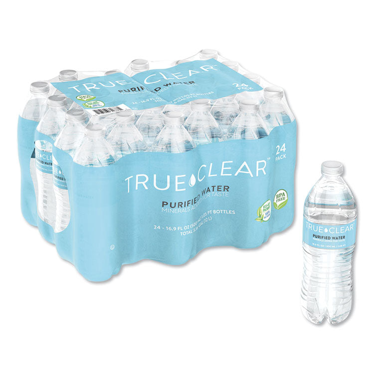 True Clear® Purified Bottled Water, 16.9 oz Bottle, 24 Bottles/Carton (TCLTRC05L24CT)