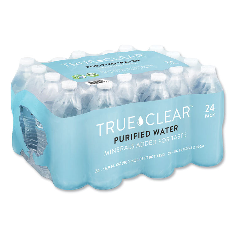 True Clear® Purified Bottled Water, 16.9 oz Bottle, 24 Bottles/Carton (TCLTRC05L24CT)