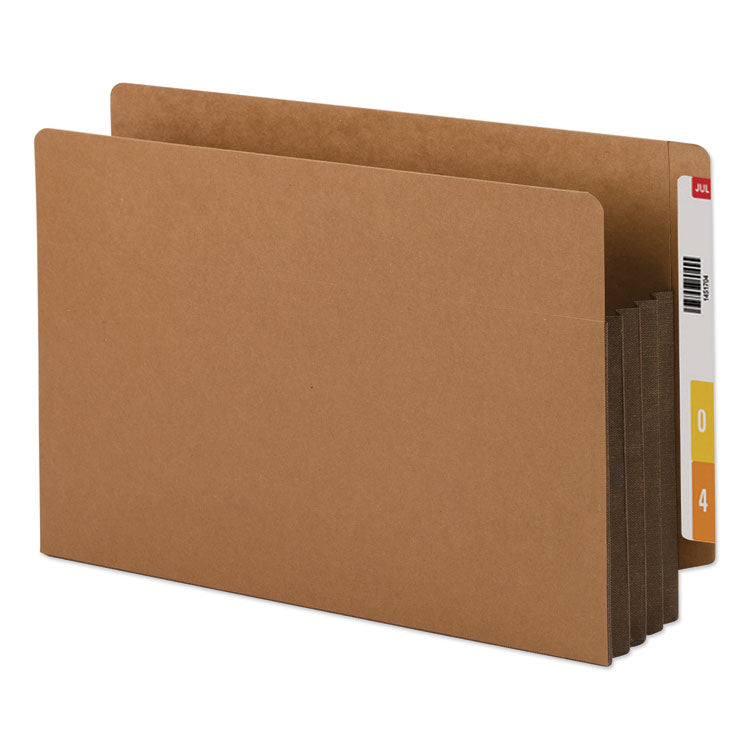 Smead™ Redrope Drop-Front End Tab File Pockets, Fully Lined 6.5" High Gussets, 3.5" Expansion, Legal Size, Redrope/Brown, 10/Box (SMD74681)