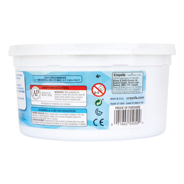 Crayola® Air-Dry Clay,White,  2.5 lbs (CYO575050) Each