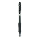 Zebra® Sarasa Dry Gel X20 Gel Pen, Retractable, Medium 0.7 mm, Black Ink, Clear/Black Barrel, 12/Pack (ZEB46810) Pack of 12