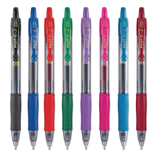 Pilot® G2 Premium Gel Pen Convenience Pack, Retractable, Bold 1 mm, Assorted Ink and Barrel Colors, 8/Pack (PIL31654)