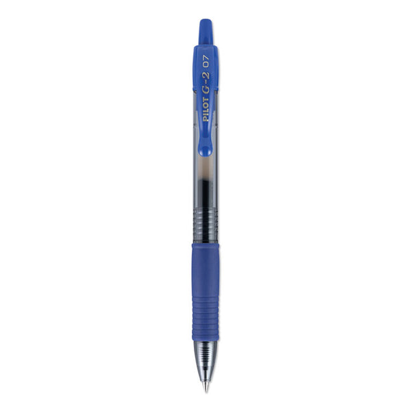 Pilot® G2 Premium Gel Pen Convenience Pack, Retractable, Fine 0.7 mm, Blue Ink, Smoke/Blue Barrel, 36/Pack (PIL84066)