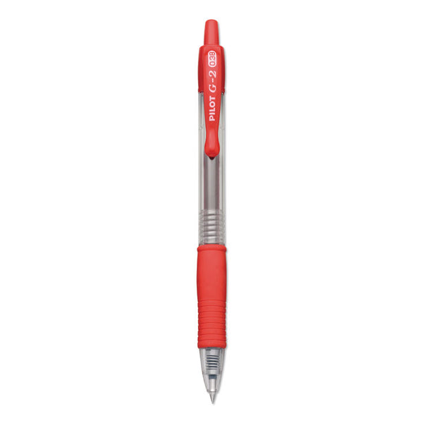 Pilot® G2 Premium Gel Pen Convenience Pack, Retractable, Extra-Fine 0.38 mm, Red Ink, Smoke/Red Barrel (PIL31279)