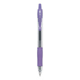 Pilot® G2 Premium Gel Pen, Retractable, Extra-Fine 0.5 mm, Purple Ink, Smoke/Purple Barrel, Dozen (PIL31006)