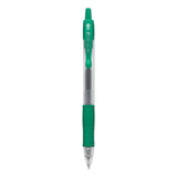 Pilot® G2 Premium Gel Pen, Retractable, Extra-Fine 0.5 mm, Green Ink, Smoke/Green Barrel, Dozen (PIL31005)