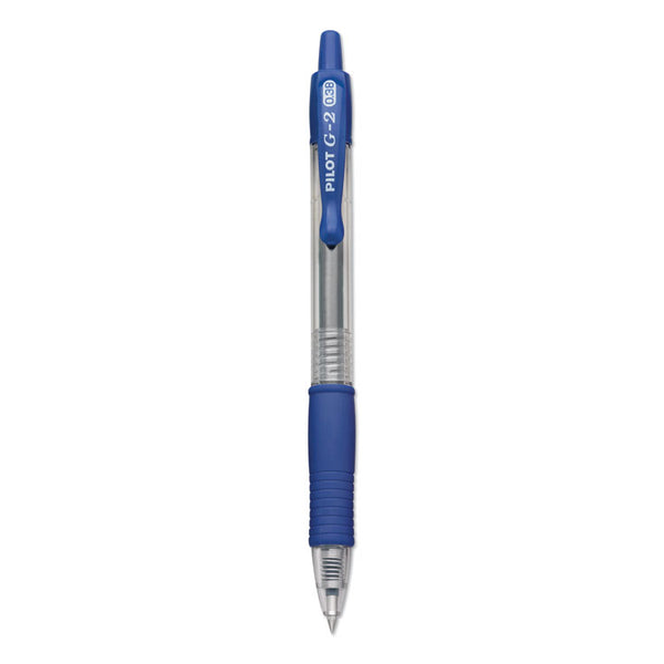 Pilot® G2 Premium Gel Pen Convenience Pack, Retractable, Extra-Fine 0.38 mm, Blue Ink, Smoke/Blue Barrel, Dozen (PIL31278)