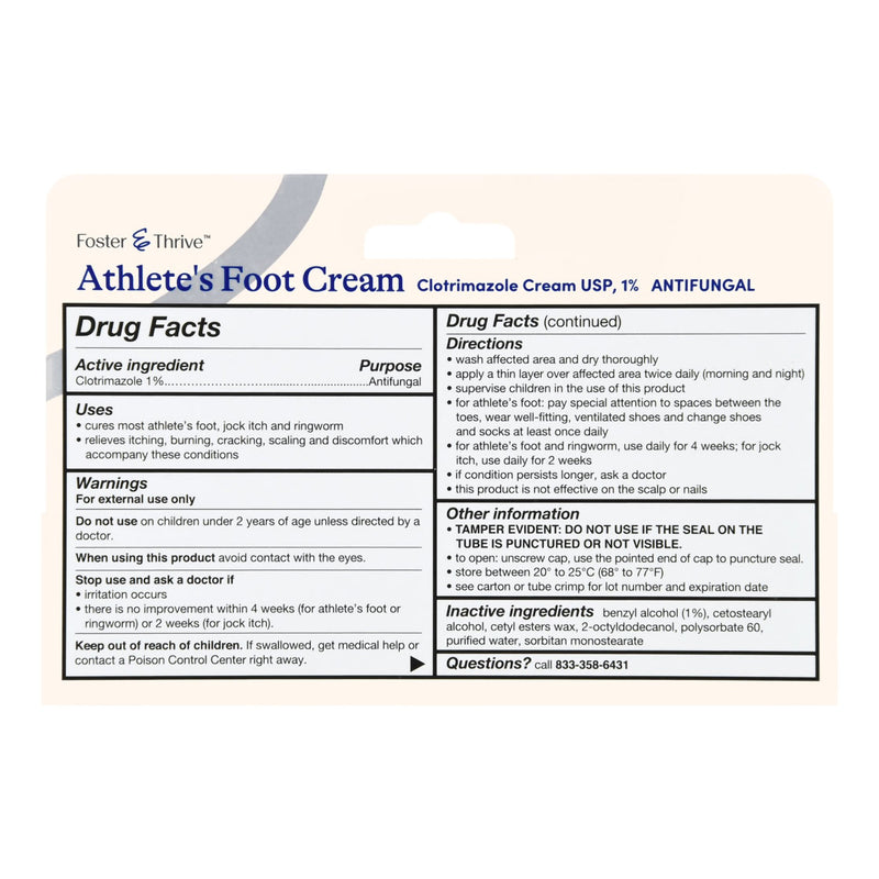 Foster & Thrive™ Antifungal 1% Strength Cream 1 oz. Tube (1238973_EA) 1/EA
