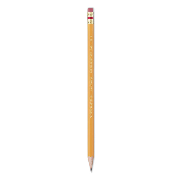 Paper Mate® EverStrong #2 Pencils, HB (#2), Black Lead, Gold Barrel, Dozen (PAP2065456) 1 Dozen