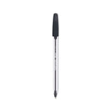 Paper Mate® InkJoy 50ST Ballpoint Pen, Stick, Medium 1 mm, Black Ink, Clear Barrel, Dozen (PAP2013154)