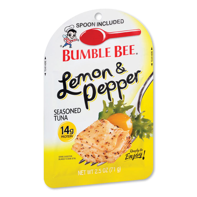 Bumble Bee® Ready to Enjoy Seasoned Tuna, Lemon and Pepper, 2.5 oz Pouch, 12/Carton (BBYKAR24064) Case of 12