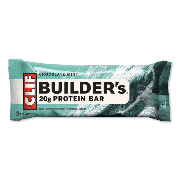 CLIF® Bar Builders Protein Bar, Chocolate Mint, 2.4 oz Bar, 12 Bars/Box (CBCCCC160044)