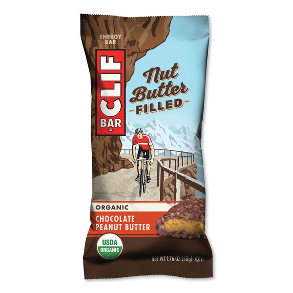 CLIF® Bar Nut Butter Filled Energy Bar, Chocolate Peanut Butter, 1.76 oz Bar, 12 Bars/Box (CBCCCC56801)