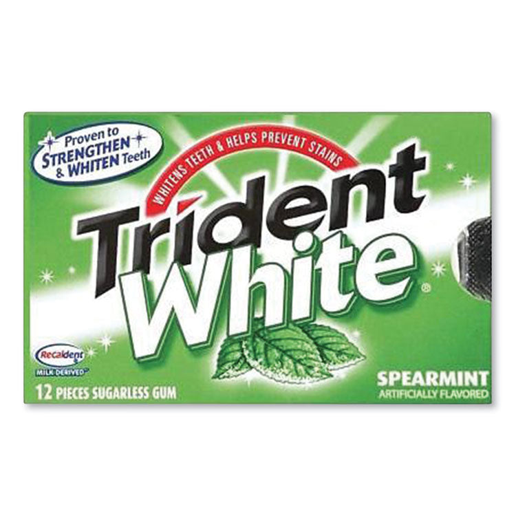 Trident® Sugar-Free Gum, White Spearmint, 16 Sticks/Pack, 9 Packs/Box (CDBAMC67610) Box of 9