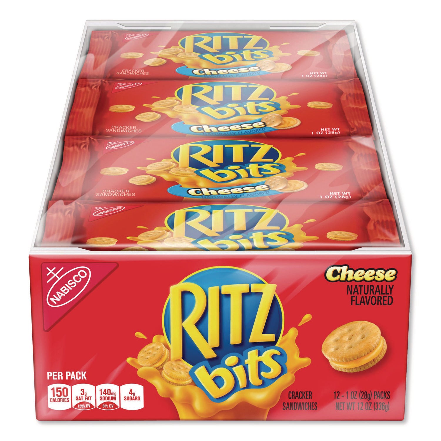 Nabisco Ritz Bits, Cheese, 1 oz Pouch, 12/Pack (RTZGEN00091) Pack of 1 ...