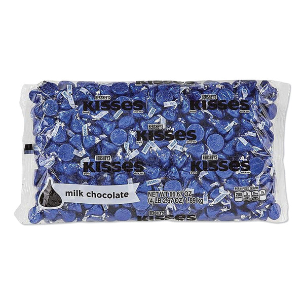 Hershey®'s KISSES, Milk Chocolate, Dark Blue Wrappers, 66.7 oz Bag (HRS60194) Each