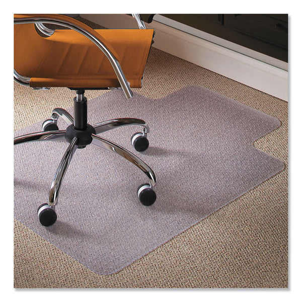 ES Robbins® Natural Origins Chair Mat with Lip For Carpet, 45 x 53, Clear (ESR141042) Each