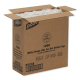 Dixie® Dome Hot Drink Lids, Fits 8 oz Cups, White, 100/Sleeve, 10 Sleeves/Carton (DXED9538)