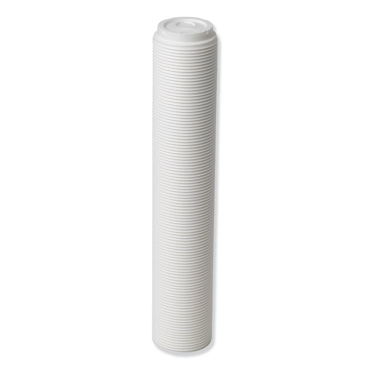 Dixie® Dome Hot Drink Lids, Fits 8 oz Cups, White, 100/Sleeve, 10 Sleeves/Carton (DXED9538)