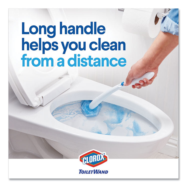 Clorox® ToiletWand Disposable Toilet Cleaning System: Handle, Caddy and Refills, White (CLO03191)