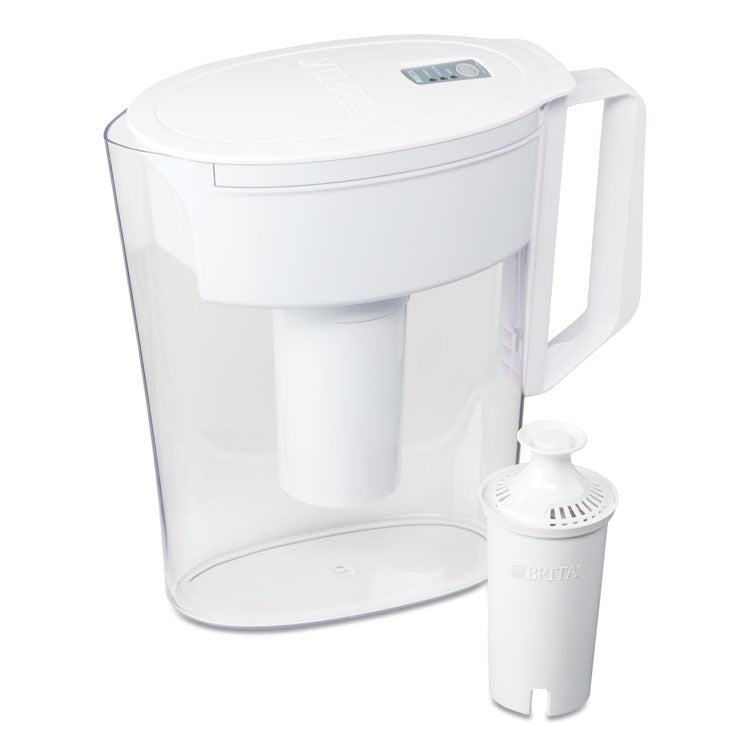 Small 6-Cup Water Filter Pitcher with 1 Standard Filter, Bright White/Clear, 2/Carton (CLO36089) Case of 2