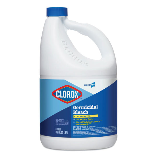 Clorox® Concentrated Germicidal Bleach, Regular, 121 oz Bottle, 3/Carton (CLO30966CT)