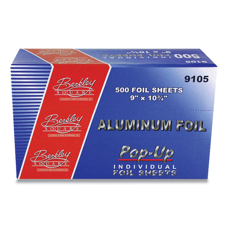 Berkley Square Pop-Up Aluminum Foil, 9 x 10.75, 500 Sheets/Pack, 6 Packs/Carton (BSQ1379000)