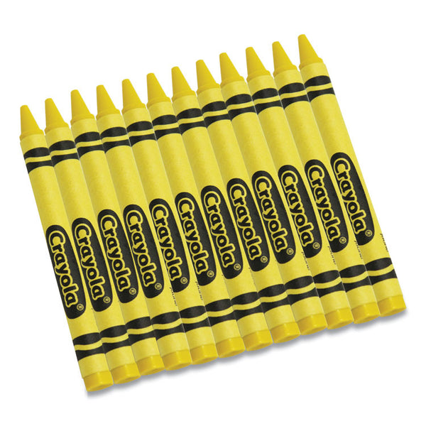 Crayola® Bulk Crayons, Yellow, 12/Box (CYO520836034)