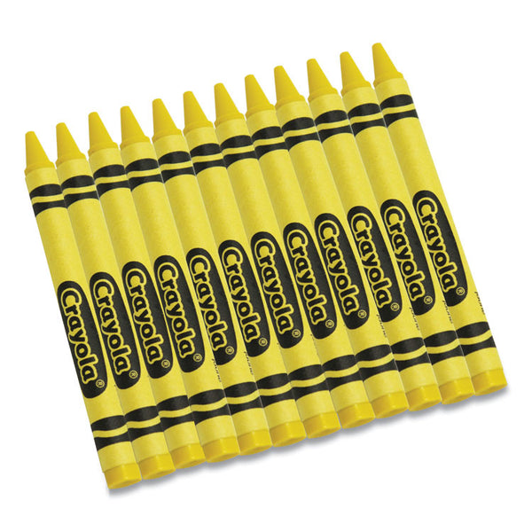 Crayola® Bulk Crayons, Yellow, 12/Box (CYO520836034) Box of 12