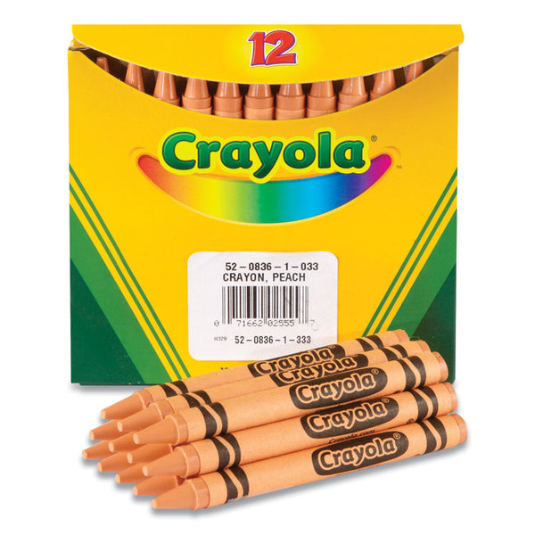 Crayola® Bulk Crayons, Peach, 12/Box (CYO520836033)